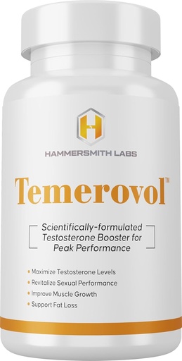 [BRSROHYBCECB4CL4] Temerovol - Male Supplement - Enhances Energy, Strength & Libido - Lean Muscle Builder, 60 Capsules - 1 Bottle