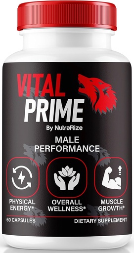 [BRSRAHADBYIGKA3O] NutraRize Oficiální Vital Prime kapsle pro muže, podporuje důvěru a výkon, Všechny přírodní mužský vzorec pro celkové zdraví a well- bytí, VitalPrime komplex (60 kapslí)