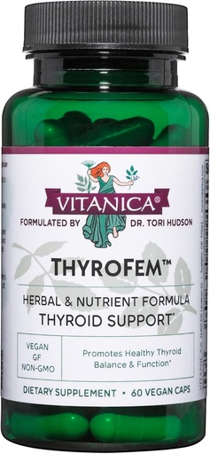 [BRSWIFYMAYHRMDD2] Vitanica ThyroFem, Thyroid Gland Support, Vegan, 60 Capsules