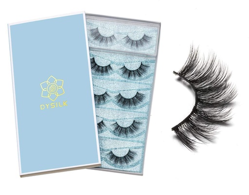 [BRSWGAYHBFYA4ETO] DYSILK Lashes False Eyelashes - Eye Lashes Mink Lashes 5 Pairs 6D Lashes Pack Fluffy Lashes Fake Eye Lashes Natural Look Wispy Eyelashes Strip Lash Faux False Eyelashes Extensions Kit | 001-15mm