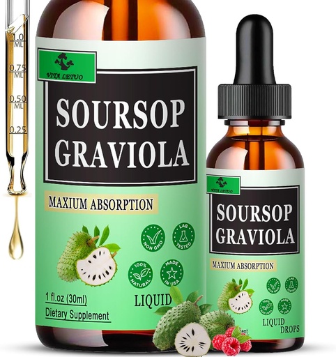 [BRSRAYD4CJYB43I2] Souursop deixa l'any 1500mg Solursop Fru fruit 500mmg - Solursop Lispid per a la implementació de cel· la per a les dones i els homes - Souursop Bitters per a l'Immune Implementació de la salut & Digal - Soursop Graviola, suplementaris