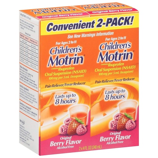 [BRSWIEL4CEABYYA7] Motrin Child Berry Liq Size 4 Fluid Ounce, Pack of 6