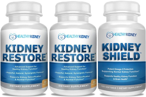 [BRSRAGLQCEBAEET4] Kidney Cleanse and Kidney Health Supplement to Support Normal Kidney Function 60 caps, 2 Pack + Kidney Shield 120 Caps Kidney Supplement to Support Normal Kidney Function