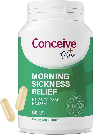 [BRSRAZT6CF6BY3TU] CONCEIVE PLUS Morning Nemoci Relief - Čisté sušené zázvorové prášek - Úleva od nausea, Motion & Stomach Discomform během těhotenství - Esenciální pro očekávání matek - Non- GMO - 60 Veganské kapsle