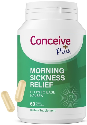 [BRSRAZT6CF6BY3TU] CONCEIVE PLUS Morning Sickness Relief - Pure Dried Ginger Powder - Relief from Nausea, Motion & Stomach Discomfort During Pregnancy - Essential for Expecting Moms - Non-GMO - 60 Vegan Capsules