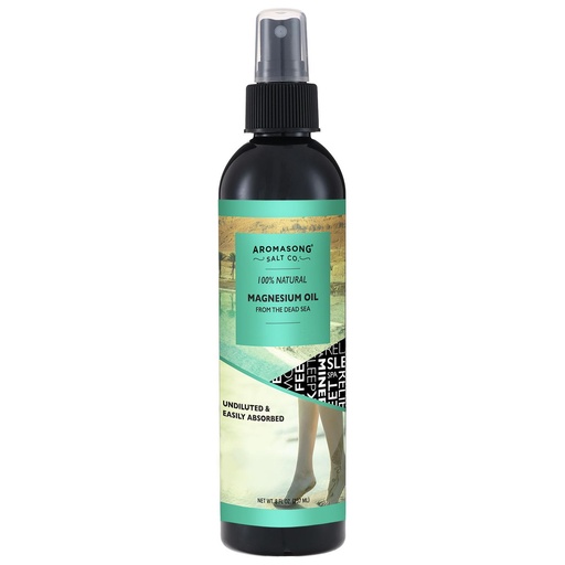 [BRSWGBI3A4CWKGYU] Aromasong Magnesium Spray - Extra Strength (23mg in Each Spritz) 8 Oz Refill Bottle, Natural and Pure Magnesium Oil Spray - Made in The USA - for Leg Discomfort and Promotes a Calm Sleep