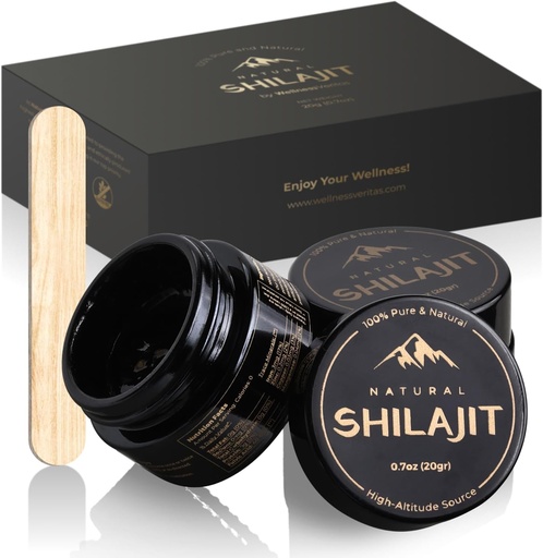 [BRSROGLYOR6QMEQ6] Shilajit Natural Himalayan Organic Resin 20 Grams, Pure Shilajit Supplement Enriched Fulvic Acid & 85+ Trace Minerals, Plant Based Nutrients for Energy, Support Metabolism & Immune System