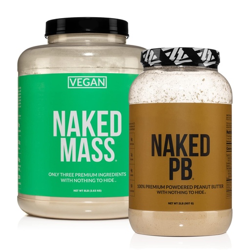 [BRSRMALRCAFAKHI2] NAKED Soy-Free Protein Bundle: 8LB Vegan Mass and 2LB PB