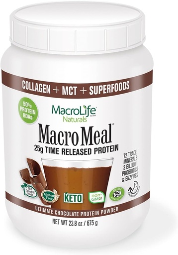 [BRSWKFY2OAAR6ETO] MacroLife Naturals MacroMeal Omni Protein - Chocolate - 15 Servings