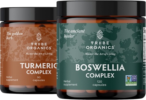 [BRSWYGI6BUDQOYD4] TRIBE ORGANICS Resilience Duo - Turmeric Curcumin C3 Complex + Boswellin Super + Ginger + Bioperine