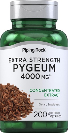 [BRSRMZAOCMCWGHLH] Piping Rock Pygeum Supplément 4000 mg de 200 capsules pour hommes et femmes
