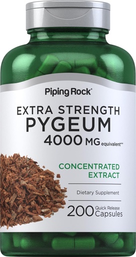 [BRSRMZAOCMCWGHLH] Piping Rock Pygeum Supplement | 200 Capsules | Extra Strength | for Men and Women | Pygeum Africanum Bark Extract | Non-GMO, Gluten Free