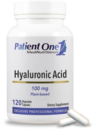 [BRSWGEL7OAGW2CTG] Patient One Hyaluronic Acid 100mg | Supplement to Support Hydrated, Youthful Skin and Joint Health* | 120 Capsules