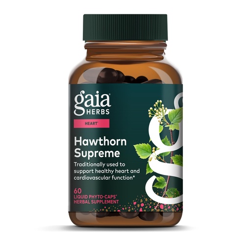 [BRSWIYL7C4ARQFIV] Gaia Herbs Hawthorn Supreme - Hawthorn Berry Supplement - with Herbs Traditionally Used to Support Heart Health* - 60 Vegan Liquid Phyto-Caps (60 Servings)