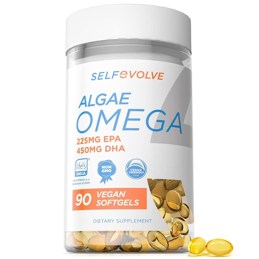 [BRSWYGQ2AUIW2CDL] Algae Omega 3 1,500mg - Vegan Supplement with Patented Life's Omega 3 - High Dose EPA & DHA - Better Than Fish Oil - Supports Heart, Brain, Joint Health - 90 Vegan Softgels