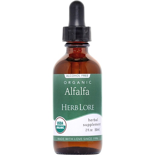 [BRSRAATYBF5BMHYV] Herb Lore Organic Alfalfa Leaf Tincture Alcohol Free Liquid Herbal Support Supplement Drops for Pregnancy, Lactation & Overall Wellness (2 fl oz)
