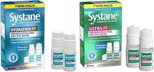 [BRSROBQCC56ROHYV] Systane Hydration Multi- Dose Preservative-Free Eye Drops Dry Eye Relief Twin Pack (2x10ml) & Ultra Multi- Day Preservative-Free Eye Drops Twin Pack (2x10ml)