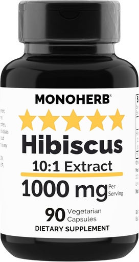 [BRSROGQTOIMB4H3H] MONOHERB Hibiscus екстракт 1000 мг - 90 Вегетаріанські капсули