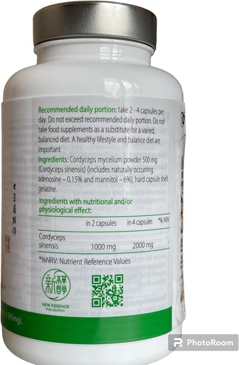 [BRSROEI2DMPBSFYY] Tiens Cordyceps 100 Capsules - Premium Cordyceps Supplement, Enhances Diet with Mycelium Cordyceps - Ophiocordyceps Sinensis (Caterpillar) Extract