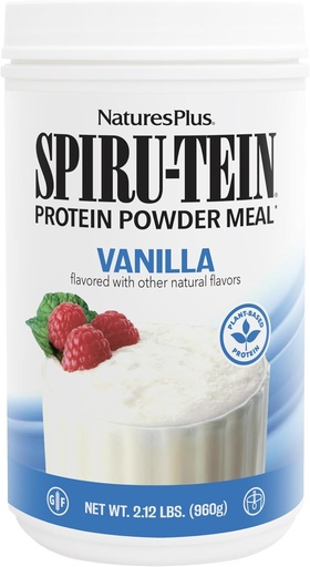 [BRSWYBLQBECB4ELB] NaturesPlus SPIRU-TEIN, Vanilla - 2.12 lbs, Pack of 3 - Spirulina Protein Powder - Vitamins & Minerals for Energy - Vegetarian, Gluten Free - 96 Total Servings