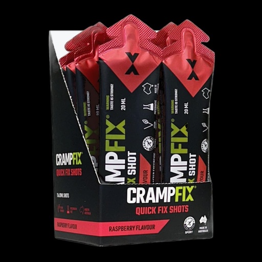 [BRSWGGT3CJ5W2236] CrampFix Sports Shot, Prevents and Relieves Muscle Cramps in Seconds, Easy Carry Sachets, 15 Pack, All Natural, Raspberry