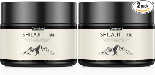 [BRSRAYYCBMMAEALZ] Shilajit Himalayan Organic Shilajit Resin Subministración con mestura ayurvédica orgánica en alta potencia para a enerxía, impulso de forza e apoio inmune para homes e mulleres (50 Grams,2 Pack)