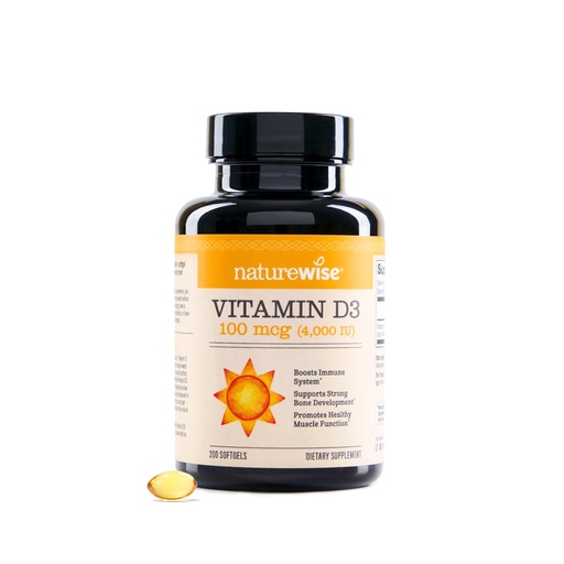 [BRSROGIPCIMRU2T7] NatureWise Vitamin D3 4000iu (100 mcg) 200-Day Supply for Immune Support, Healthy Muscle Function, and Bone Health - Non-GMO, Gluten Free in Organic Extra Virgin Olive Oil, (Mini Softgel), 200 Count