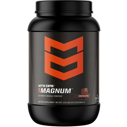 [BRSWKZYFOYNQAFDM] MTN OPS Magnum Chocolate Protein Powder, 23g of Whey Isolate Protein & Milk Protein with BCAAs, Zero Sugar & Gluten Free, 30-Servings