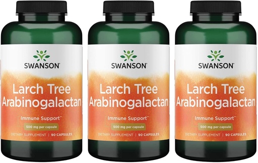 [BRSWGFD3BZ7AAHI3] Swanson Ultra Larch Tree Arabingactan 500 mg 90 Caps 3 Pack