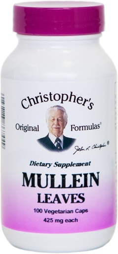 [BRSWIYQYAEDQ4HDK] Christopher's Mullein Blätter - 400 mg - 100 Vegetarische Kapseln