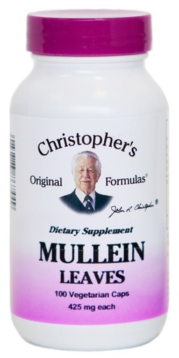 [BRSWIYQYAEDQ4HDK] Christopher's Mullein Leaves - 400 mg - 100 Vegetarian Capsules
