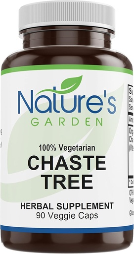 [BRSW2ZY2PIFGYCDL] NATURE 'S GARDEN ESSENTIALS Chaste Tree - 90 Veggie Caps med 400 mg organisk Chasteberry