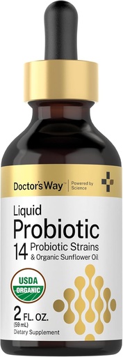 [BRSRAY3QO4HAAAL7] El Díquid de doctor Probiotic zu 2 fl ozu 14 Probítics estrans amb oli Organic, Olio Olio ORIMO suplementari