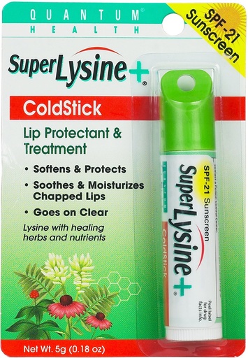 [BRSWIGT6BAFWE3TA] Quantum Super Lysine and Cold Stick Tube Lip Protector and Cold Sore Treatment - 0.18 oz