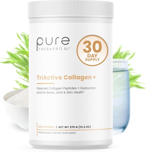 [BRSW2HT2BNYWKA3O] Puro Therapro Rx TriActive Collagen Plus, Collagen Powder for Hair, Skin, Nails, Bones & Joints, Hidrolyzed Collagen Powder w/Patented Peptides, Multi Collagen Protein Powder, 30 Servings