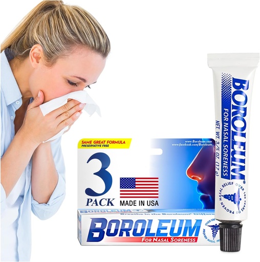 [BRSWIZQRDN5AID3K] Boroleum Dry Relief Nasal Soreness & Stuffy Nose Relief | Medicated Nasal Gel and Nose Moisturizer