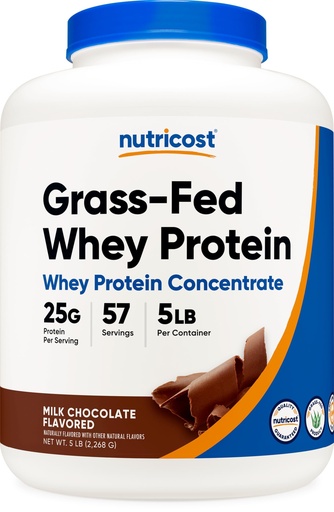[BRSWGZQRBANQKFLX] Nutricost Grass-Fed Whey Protein Concentrate (Chocolate) 5LBS - Undenatured, Non-GMO, Natural Flavors…