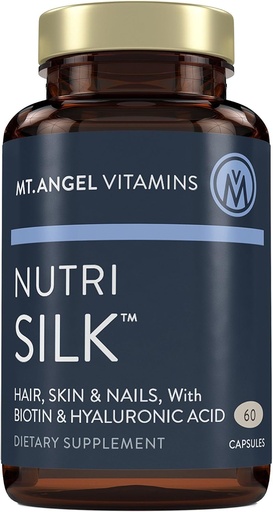[BRSWGZQ7PIMA4DI4] Mt. Angel Vitaminas: NutriSilk Capsules. Promueve la piel saludable del cabello, colágeno de pecho, vitaminas B, 60 cápsulas