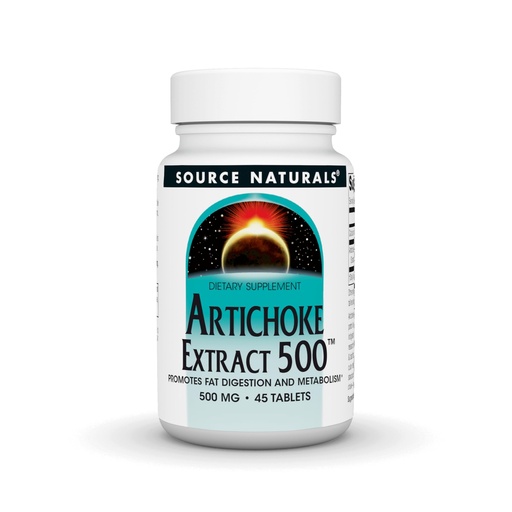 [BRSWIYQMCJ7R6ADY] Source Naturals Artichoke Extract 500 - Promotes Fat Digestion and Metabolism* - 500 mg - 45 Tablets