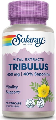 [BRSWIYTYO4HBA33Y] SOLARAY Taattu Potency Tribulus Fruit Extract, Veg Cap (Btl-Plastic) 450mg 60ct