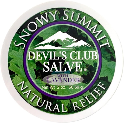 [BRSWGAT7PMHBAAD3] Snowy Summit Alaska Devil's Club Lavender Salve - Handmade Skin Care Ointment with Lavender - Natural Muscle Rub with Premium, Responsibly Sourced Plant Materials - Made in USA - 2 oz