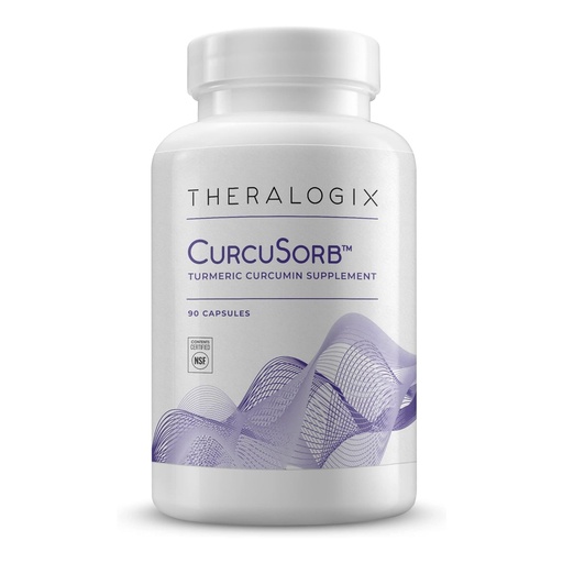 [BRSRMFIEPIPBEC32] Theralogix CurcuSorb Turmeric Curcumin Supplement - 90-Day Supply - High-Absorption Turmeric Curcumin - Supports Brain, Heart, Immune & Joint Health - Aids Healthy Aging - NSF Certified - 90 Capsules