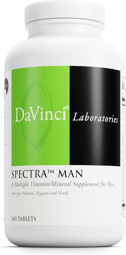 [BRSW2BDRPMARSAIY] DAVINCI Labs Spectra Man - Supplément alimentaire pour soutenir la fonction du système immunitaire et les besoins uniques des hommes - avec les vitamines, minéraux, acides aminés, herbes, enzymes digestives et acides gras - 240 comprimés