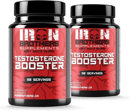 [BRSWGFA7DJYWKYA2] Iron Brothers Men’s Testosterone Support Supplement – Tribulus, Tongkat Ali, Ashwagandha & DIM – Daily Performance & Vitality Formula – with Fenugreek & Zinc – 60 Day Cycle – 180 Capsules