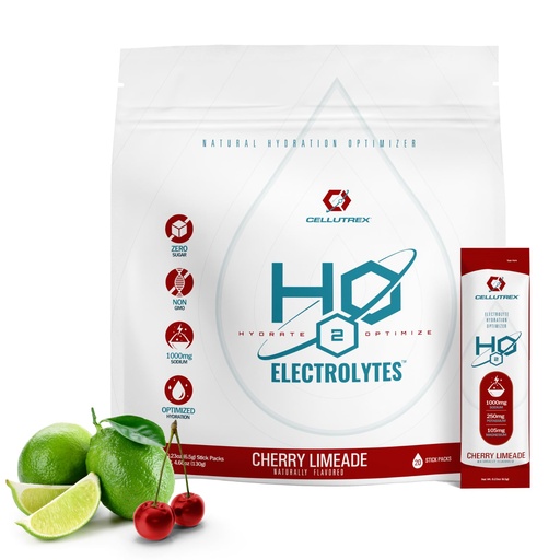 [BRSROFL3AF6WMDL4] Cellutrex® H2O Electrolytes – Electrolyte Powder Drink Mix, Zero Sugar, Natural Himalayan Salt Hydration Packets for Recovery and Wellness, FSA-HSA, Cherry Limeade, 20 Sticks