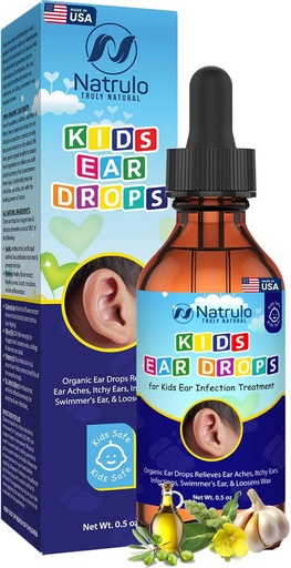 [BRSRMYY6OEFGAEIY] Natrulo Natural Ear Drops for Kids Ear Enfeksiyon Tedavisi – Organik Çocuk Kulak Yağı Relieves Ear Aches, Itchy Ears, Enfeksiyonlar, Mayomer's Ear, & Loosens Wax – Kids Safe, Made in USA