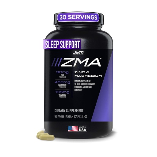 [BRSWKGQOCF4WMGTY] ZMA JYM, Zinc & Magnesium Supplement - Zinc, Magnesium and Vitamin B6, YM Supplement Science, 90 Vegetarian Capsules