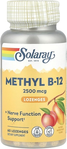 [BRSWIYAHB4OBQHDU] Solaray, B- 12 Methyl Lozenge, 60 Greve