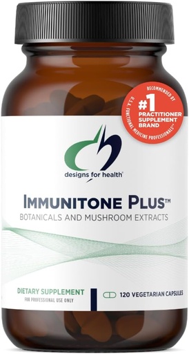 [BRSWIYQPBN4GKFYV] Desain untuk Dukungan Imuniune Kesehatan Herbal dengan Mushroom, Echinacea, Green Tea, Astralus + Elderberry - Immunitone Plus Pills - Suplemen Non- GMO (120 Capsules)