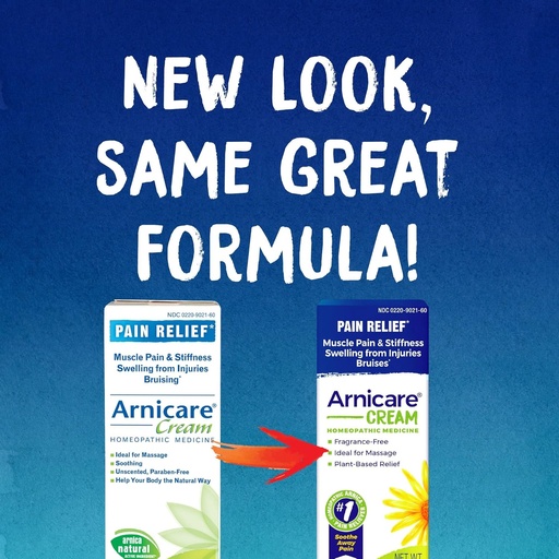 [BRSRMGLYCUFRMYAZ] Boiron Arnicare Cream for Relief for Joint Pain, Muscle Pain, Muscle Soreness, and Swelling from Bruises or Injury - Fast Absorbing and Fragrance-Free - 1.3 oz (Pack of 2)